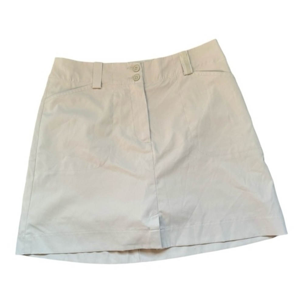 Nike Golf Women's Skirt Size 12 Belt Loops Button Fly Zipper‎ Fly Beige